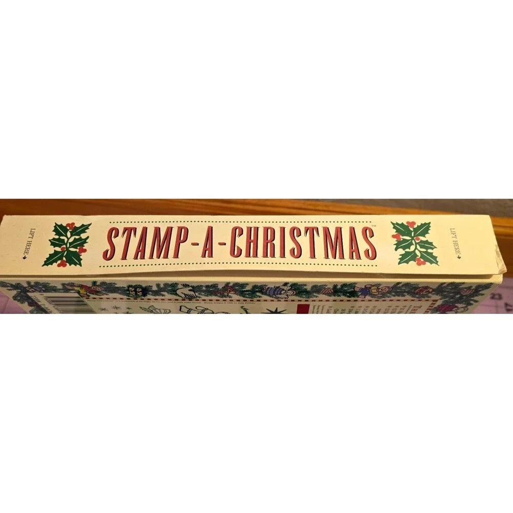 Vintage 1995 Stamp-A-Christmas Complete Rubber Stamp Craft Kit Book Beauz Arts